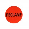 F401 rol @ 2.000 permanent rond 35 mm fluor rood zwart bedrukt reclame  F401 rol @ 2.000 permanent rond 35 mm fluor rood zwart bedrukt reclame